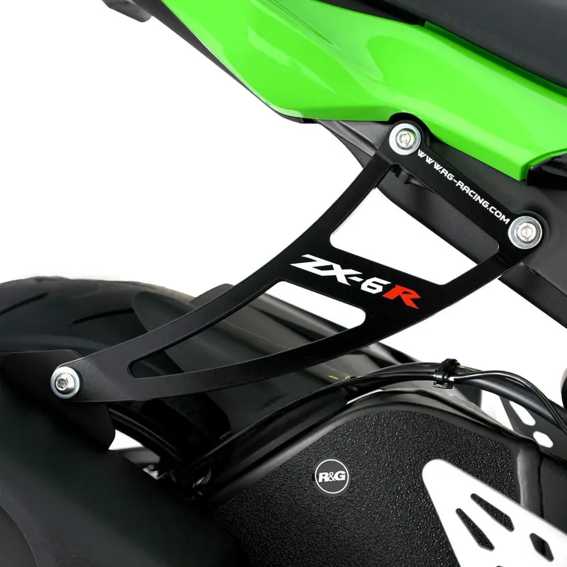 R&G Racing Black Exhaust Hanger For 2009-2012 Kawasaki Ninja ZX6R ZX600R