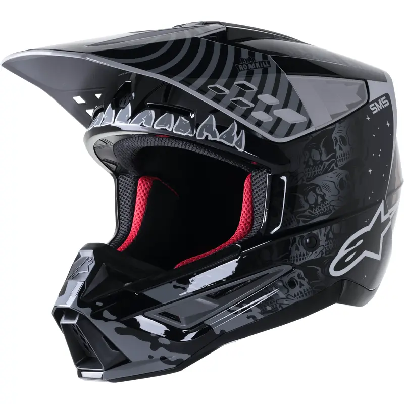 S M5 Solar Flare Helmet Black/Grey/Gold Md