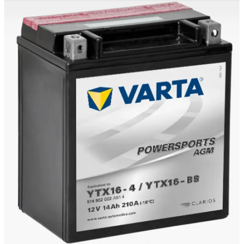 VARTA Powersports AGM YTX16-BS (14 Ah)
