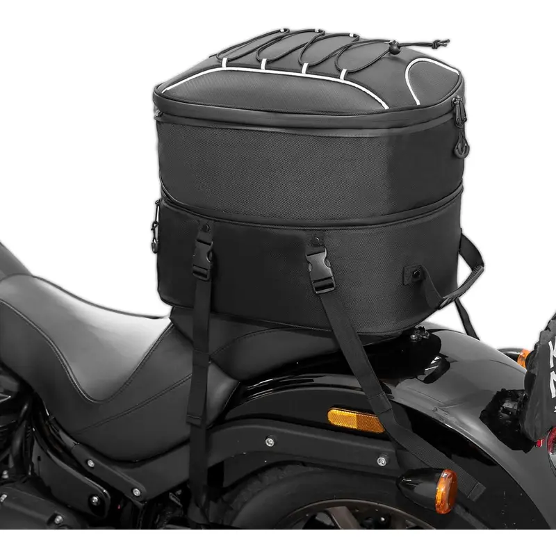Motorcycle Tail Bag, 25L-45L Expandable Motorbike Helmet Bag