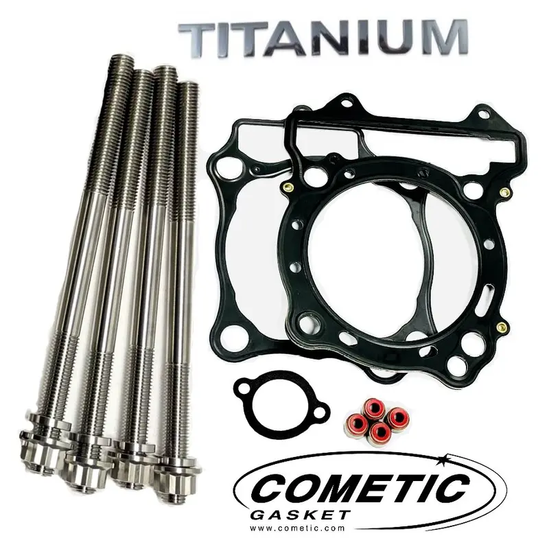 Best YFZ450R YFZ 450R Cylinder Head Studs TITANIUM Stud Kit Cometic Gaskets Set