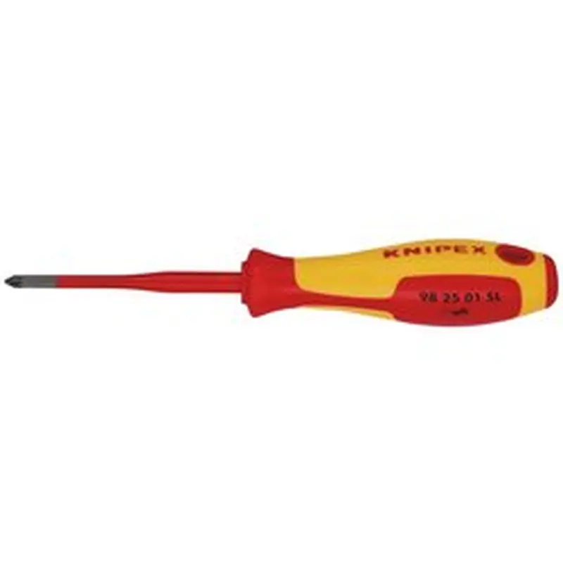 Knipex 98 25 01 Sl Vde Insulated Pozidriv Screwdriver, Pz1 X 80Mm - Slim | 98 25 01 Sl