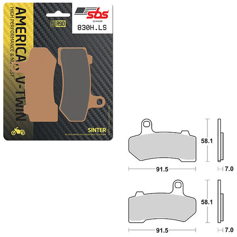 SBS HIGH PERFORMANCE & NO DUST SINTER REAR BRAKE PAD (6560830108)