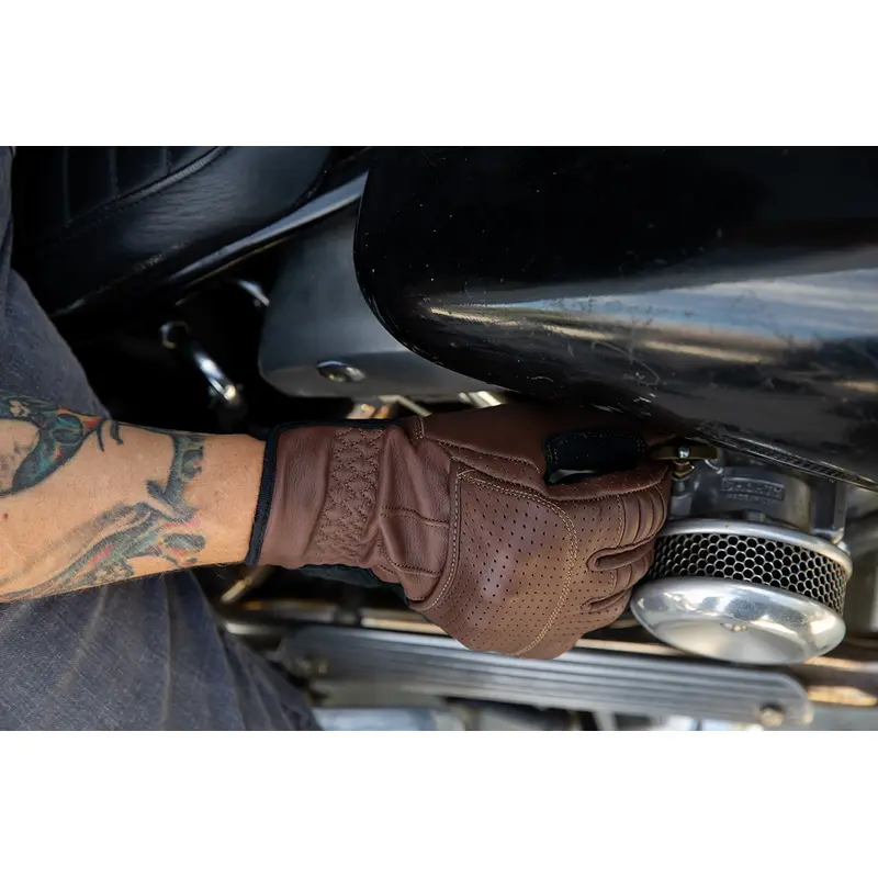BILTWELL Borrego Gloves - Chocolate/Black - Medium 1506-0201-303