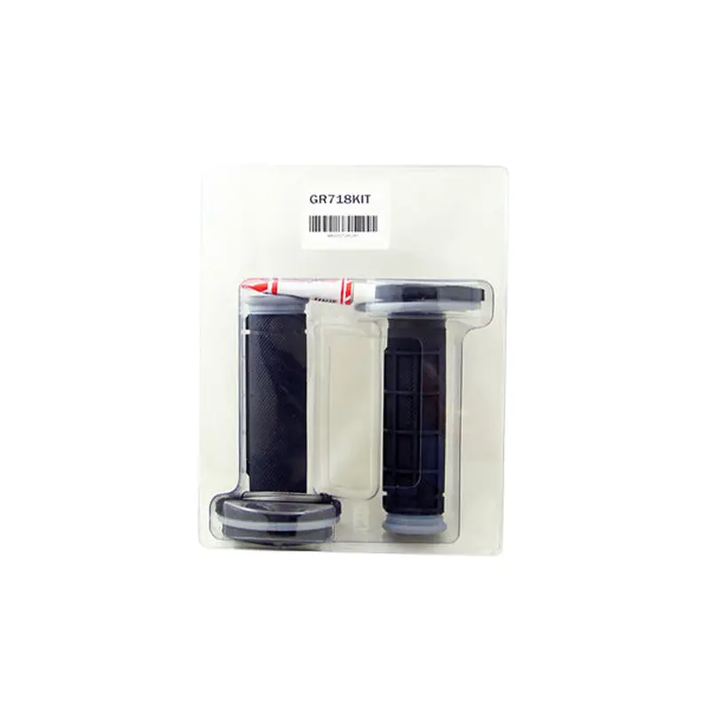 Black/Grey MX Grips 1/2 Waffle (includes wire & glue) Tech7 (GR718KIT)