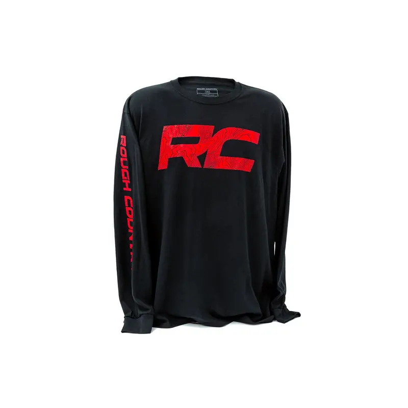 Rough Country | Rough Country Long Sleeve | RC Tread Sleeve | Black|3XL | 840993XL